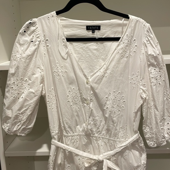 Eyelet Ruffle Hem Dress - Picture 2 of 4